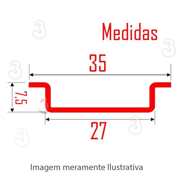 Imagem de Kit 3 Trilho Din Perfurado Galvanizado para Quadro Elétrico Disjuntor 30cm