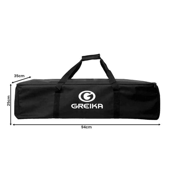 Imagem de Kit 3 Tripés De Iluminação Inoxidável Greika Fcs288l Para Até 15kg + Bolsa De Transporte