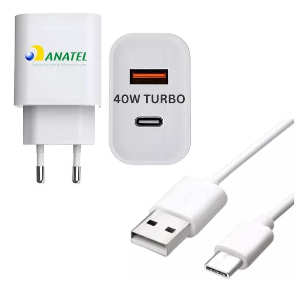 Imagem de Kit 3 UN Carregador Turbo Power 40W 9.1A 4.0 PD + QC 4.0 Charger Usb Tipo-C Entrada Usb-A + Usb-C