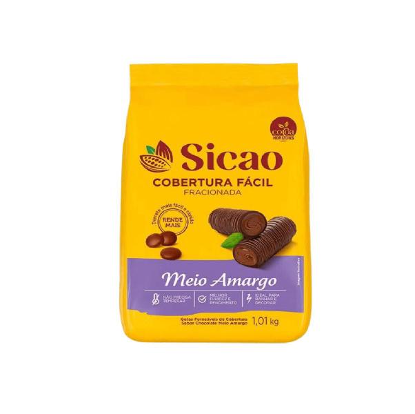 Kit 3 un Cobertura Facil Meio Amargo Gotas Sicao 1,01kg - Sicão Imagem de Kit 3 un Cobertura Facil Meio Amargo Gotas Sicao 1,01kg
