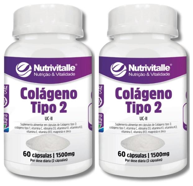 Imagem de Kit 3 Un - Colageno Tipo 2 1500Mg 60 Capsulas Nutrivitalle