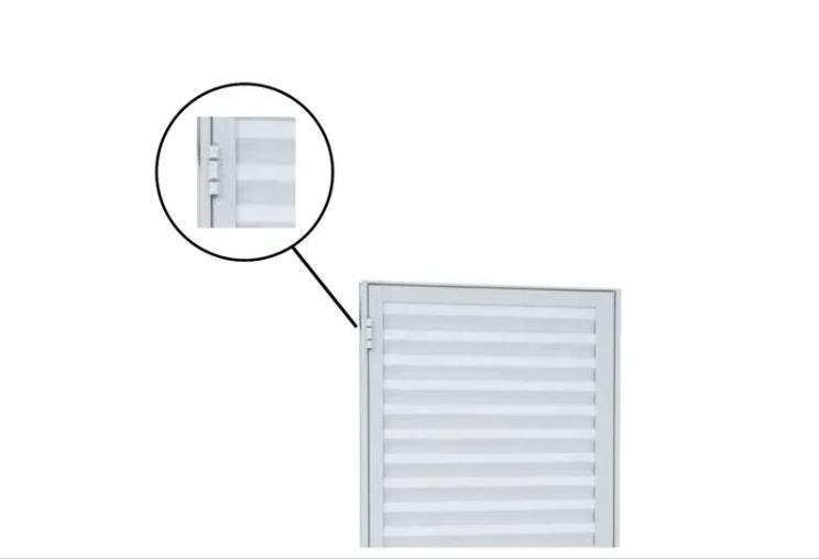 Kit 3 un dobradica 90x70 aluminio preto porta de abrir - Mob Comp. Imagem de Kit 3 un dobradica 90x70 aluminio preto porta de abrir