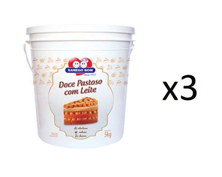 Imagem de Kit 3 un Doce Pastoso Com Leite Xamego Bom Baldes de 5kg