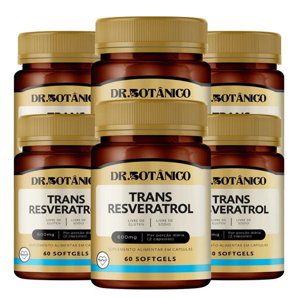 Imagem de Kit 3 un - trans resveratrol 600mg 60caps dr. botanico