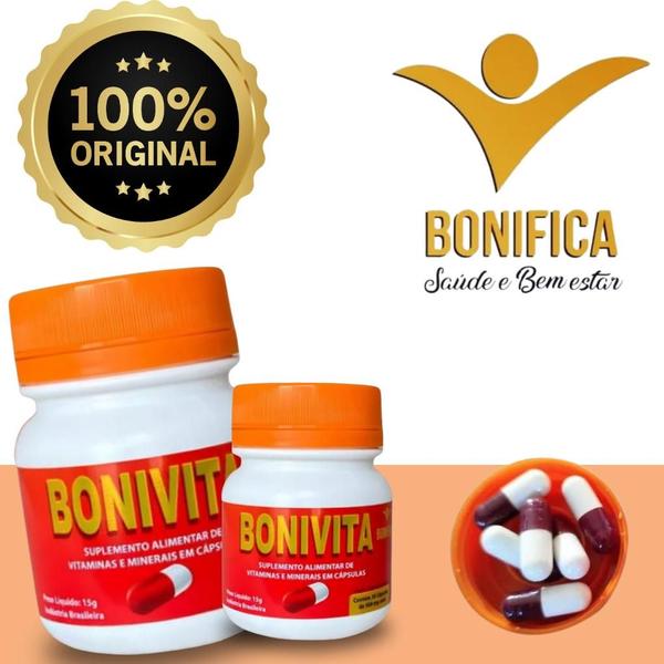 Imagem de Kit 3 Und Bonivita - 30 Cápsulas 500mg + Vitaminas e Minerais 