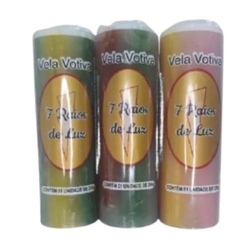 Imagem de Kit 3 Und Velas Votivas 7 Dias 7 Raios - 260 Gr Cada