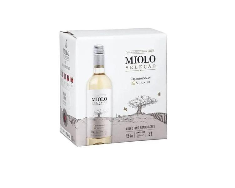 Imagem de Kit 3 Uni Vinho Miolo Seleção Chardonnay&viognier Bag 3lt