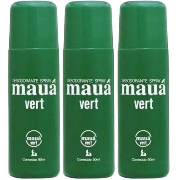 Imagem de Kit 3 Unid Desodorante Spray Mauá Vert 90ml