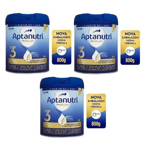 Imagem de Kit 3 Unidades Aptanutri Premium 3 Danone 800G