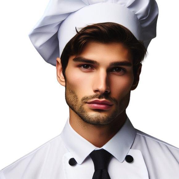 Imagem de Kit 3 unidades - Chapéu de Cozinheiro Chef Bandana Touca para chefs e confeiteiros Gorro