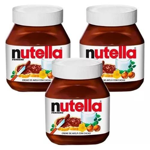 Kit 3 unidades Creme de AvelĂŁ Nutella 650gr - Ferrero Kit 3 unidades Creme de AvelĂŁ Nutella 650gr - Ferrero