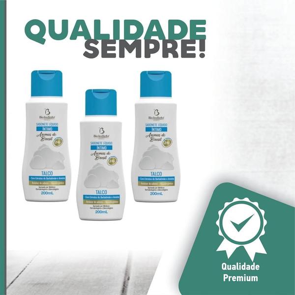 Imagem de Kit 3 Unidades de Sabonete Líquido Íntimo Talco Bio Instinto 200ml