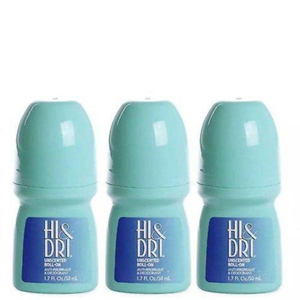 Imagem de Kit 3 unidades Desodorante Hi & Dri Roll-On Unscented 50ml