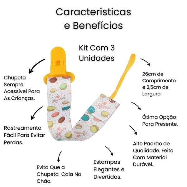 Imagem de KIT 3 Unidades, Prendedor de Chupeta, Marca: CodaTech, Estampa: 1ª Foto do Anúncio (28)