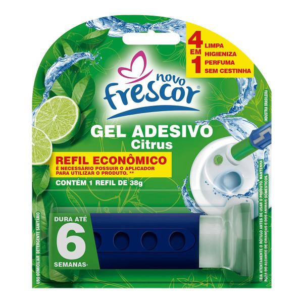 Imagem de Kit 3 Unidades REFIL Detergente Sanitários PARA REPOSIÇÃO Gel Adesivo 38g Novo Frescor Dura até 6 Semanas