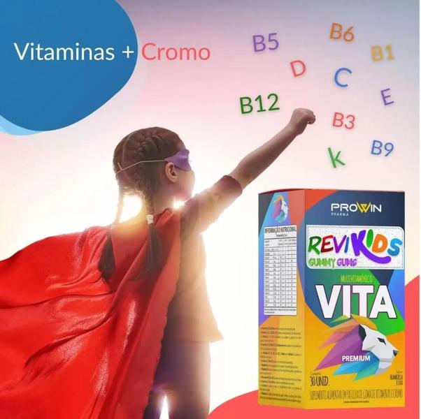 Imagem de KIT 3 UNIDADES REVIKIDS AZ 60GOMAS vitamina pediatrica