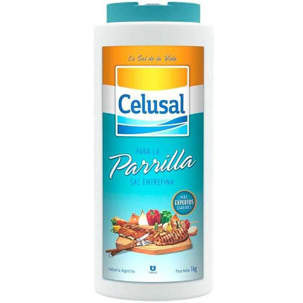 Imagem de Kit 3 Unidades Sal Entrefino Parrilla Saleiro 1 Kg - Celusal