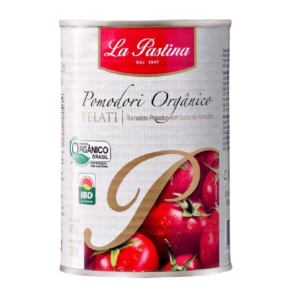 Kit 3 Unidades Tomate Pelado Orgânico La Pastina 400G Imagem de Kit 3 Unidades Tomate Pelado Orgânico La Pastina 400G