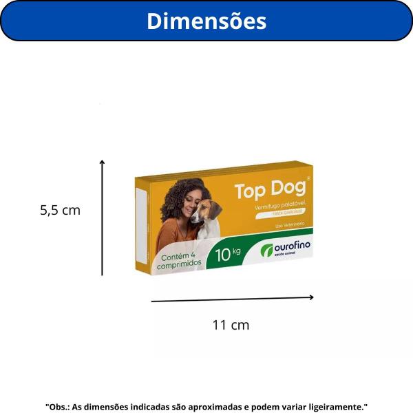 Imagem de Kit 3 unidades - top dog 10 kg com 4 comprimidos