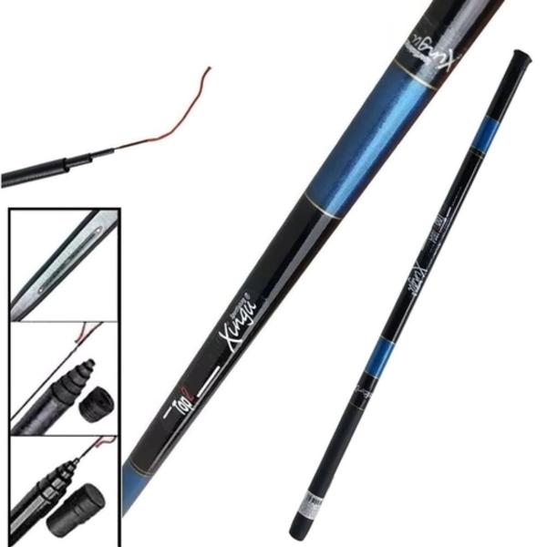 Imagem de Kit 3 Varas de Pesca Telesc Top 2 Lisa Marca Xingu 2,40  60grs - 5 Partes