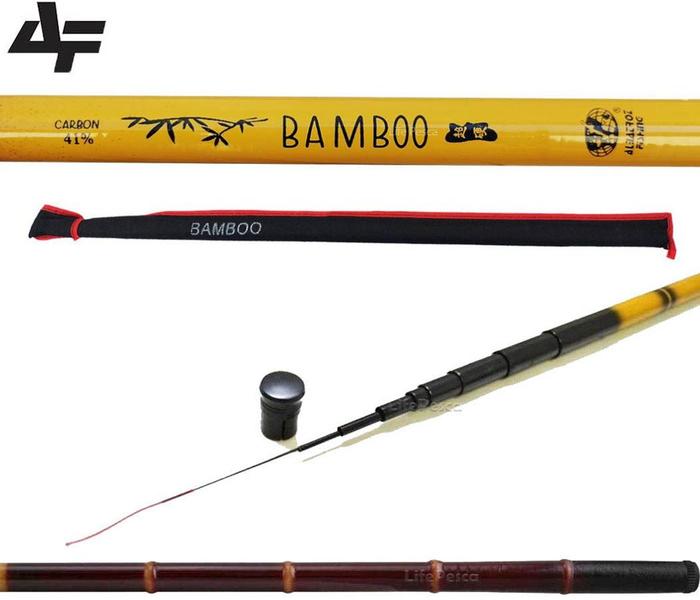 Imagem de Kit 3 Varas Telescópicas Albatroz Fishing Bamboo 41% Carbono - 2,40 Metros