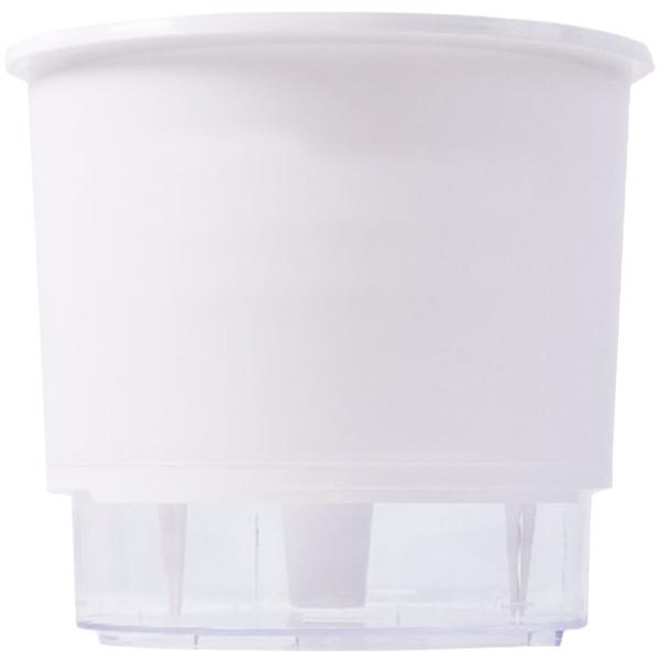 Imagem de Kit 3 Vaso Raiz N3 16x14 Autoirrigável Branco com Substrato