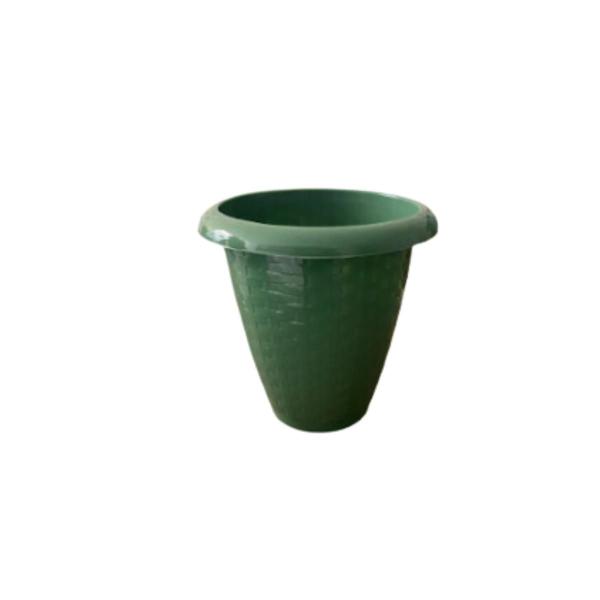 Imagem de Kit 3 Vasos De Planta Pequeno 1100ml Redondo Plástico Rattan