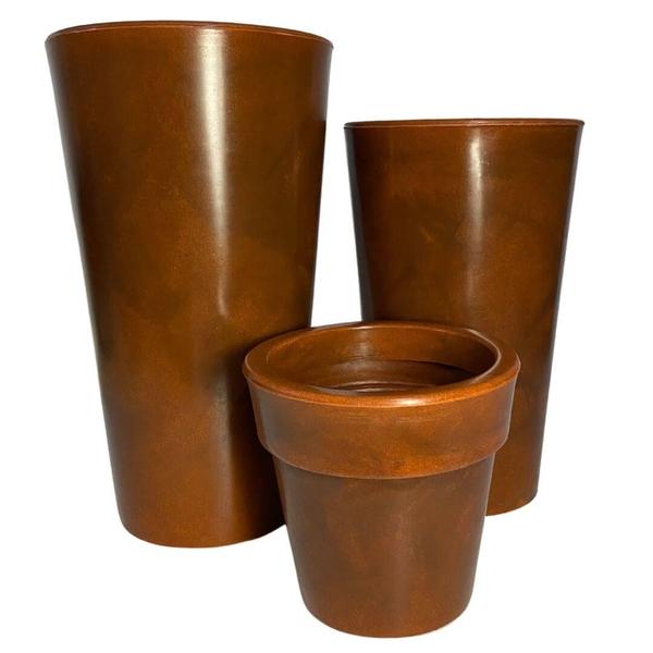 Imagem de Kit 3 Vasos Decorativos Grandes para Plantas Área Interna