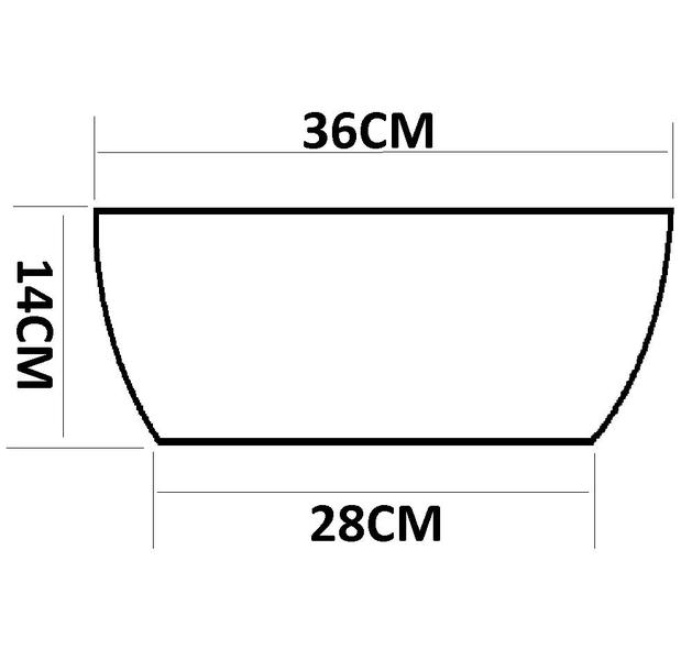 Imagem de Kit 3 Vasos Planta 35x15 Bacia Cuia Polietileno