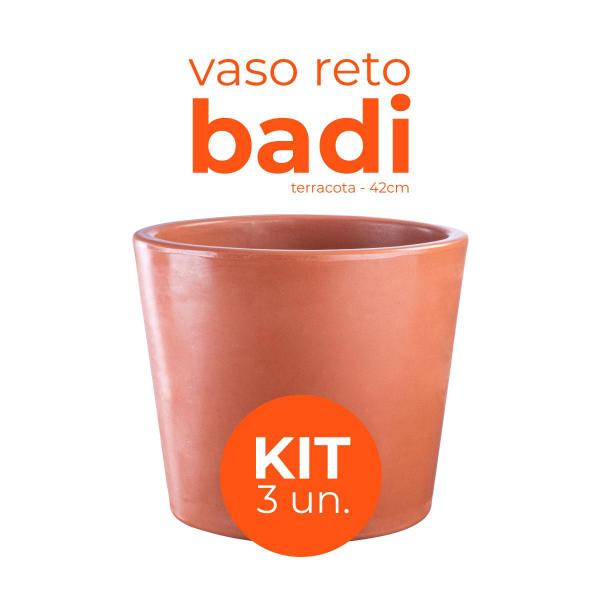 Imagem de Kit 3 Vasos Reto Badi Terracota 42 Terrano