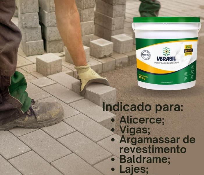 Imagem de KIT 3 Vbrasil Impermeabilizante 1kg Para Concreto E Cimento