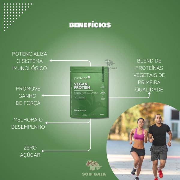 Imagem de Kit 3 Vegan Protein Proteína Vegetal Whey  Natural  PuraVida