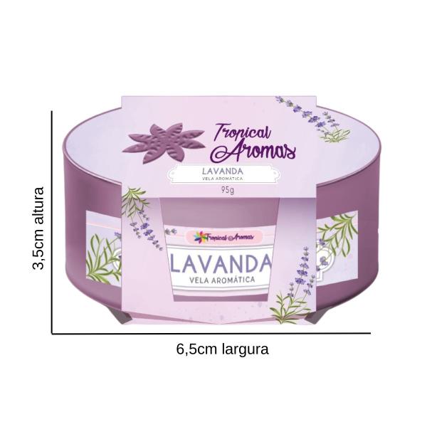 Imagem de Kit 3 Velas Aromáticas Perfumada E Decorativa 95g Tropical