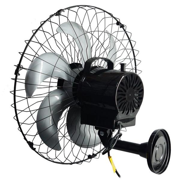 Imagem de Kit 3 Ventiladores Parede 50cm 200W Industrial Turbo Turbão 6 Pás Bivolt 110V 220V Preto Vitalex