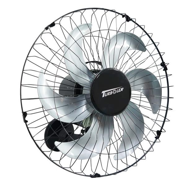 Imagem de Kit 3 Ventiladores Parede 50cm 200W Industrial Turbo Turbão 6 Pás Bivolt 110V 220V Preto Vitalex