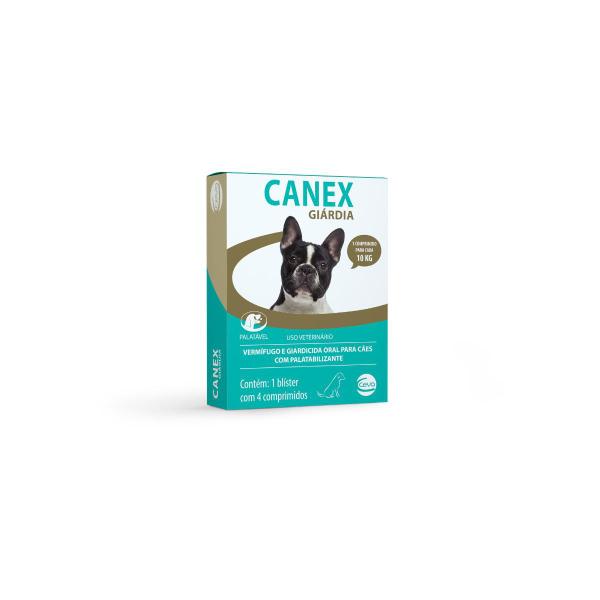 Imagem de Kit 3 Vermífugo Canex Giárdia Cães 10kg 4 Comprimidos Ceva