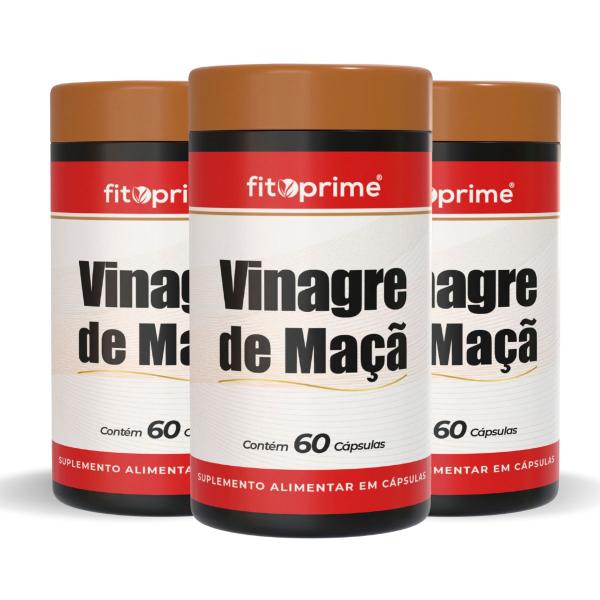 Imagem de Kit 3 Vinagre de Maçã 60 Cápsulas Fitoprime