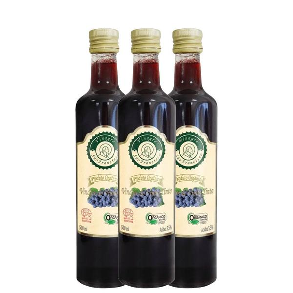 Imagem de Kit 3 Vinagre de Vinho Tinto Orgânico São Francisco 500ml