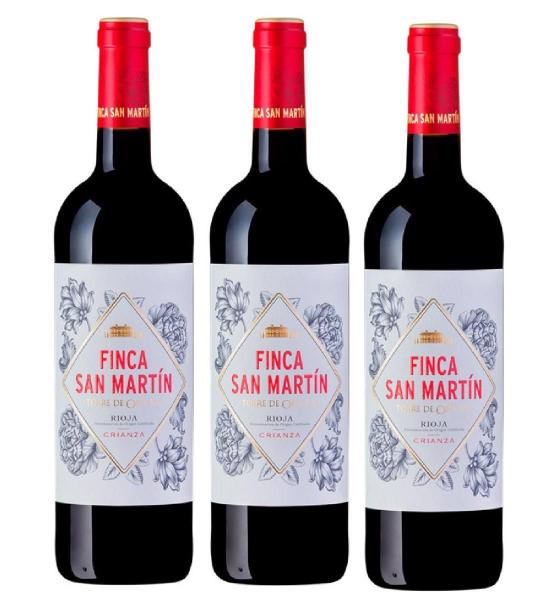 Imagem de Kit 3 Vinho Espanhol Finca San Martin Rioja Crianza 750Ml