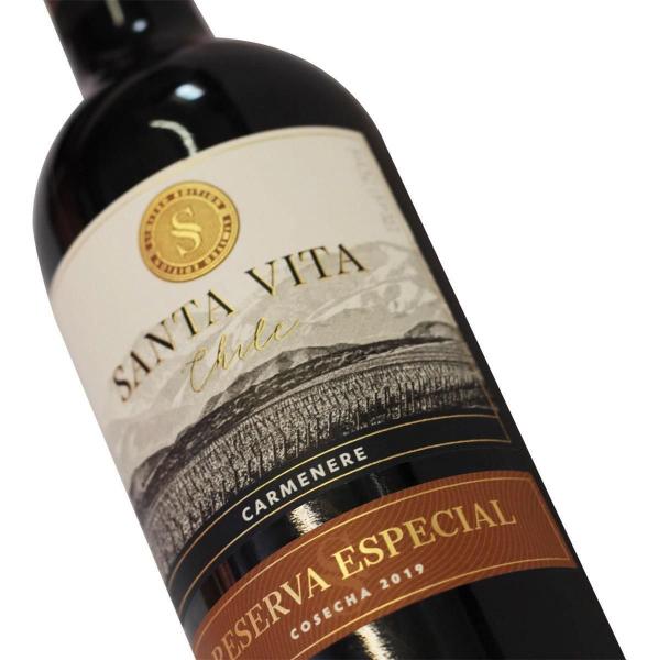 Imagem de Kit 3 Vinho Tinto Reserva Especial Santa Vita Carmenere 2016