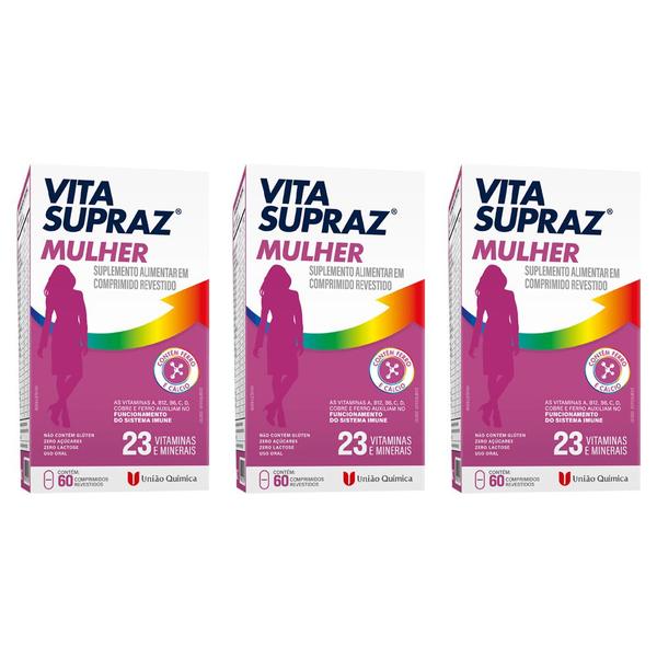 Imagem de Kit 3 Vita SuprAZ Mulher 60Cps - União Química