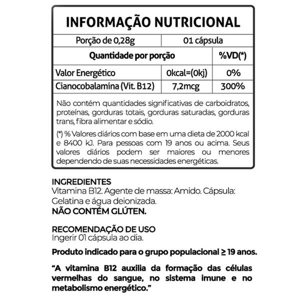 Imagem de Kit 3 Vitamina B12 Com 60 Cápsulas Fitoprime