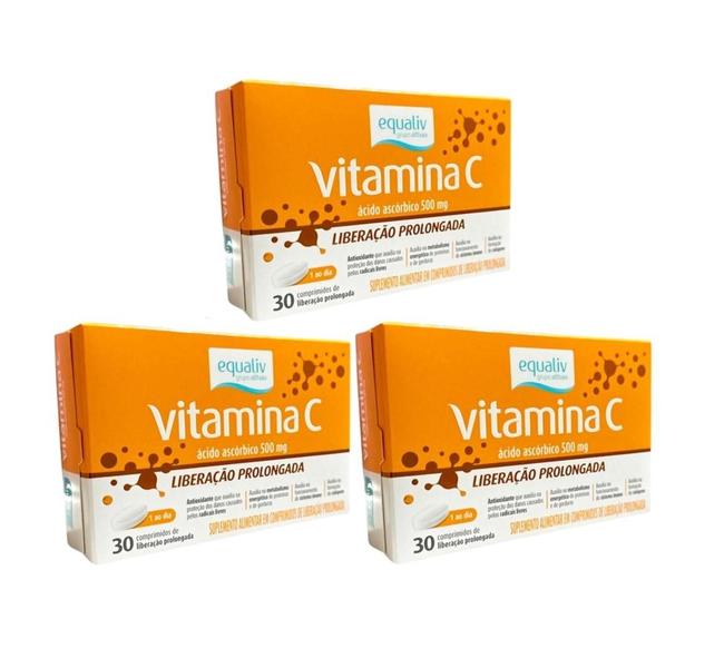 Imagem de Kit 3 Vitamina C 500mg Equaliv Althaia C/ 30 comp.