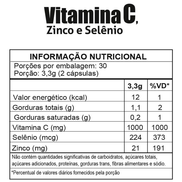 Imagem de Kit 3 Vitamina C Zinco e Selênio 1000mg 60 cápsulas Fitoprime