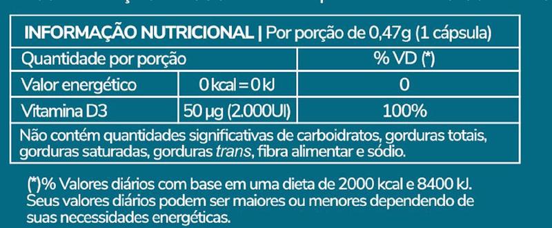 Imagem de Kit 3 Vitamina D3 Colecalciferol-60cps Clinoage-Imunidade-Ossos-Dentes