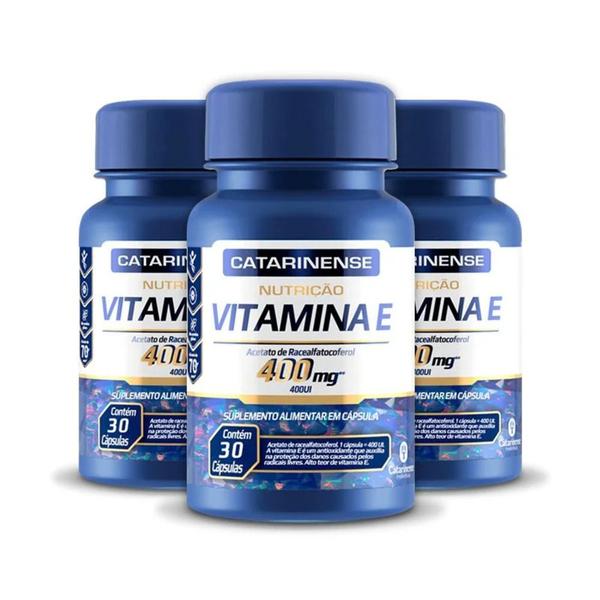 Imagem de Kit 3 Vitamina E 400mg Catarinense 30 cápsulas