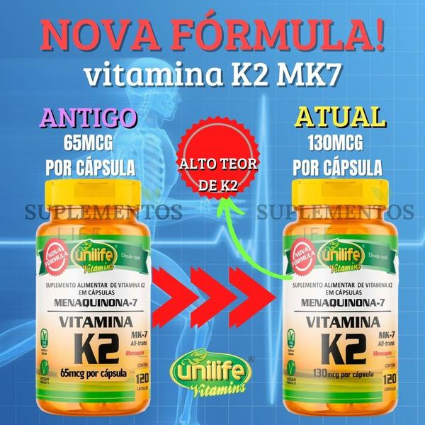 Imagem de Kit 3 Vitamina K2 135mcg 360 Cap Mk7 Menaquinona Concentrada