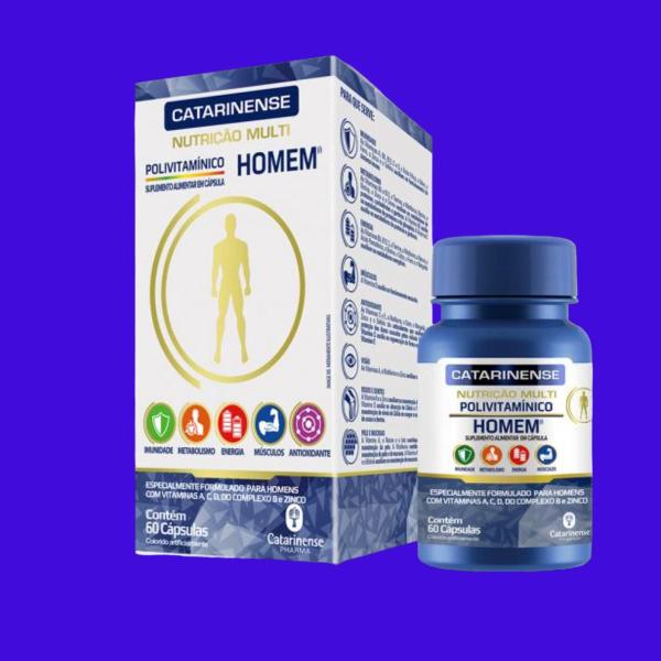 Imagem de Kit 3 Vitamina Multi Homem 60 Cps  Catarinense