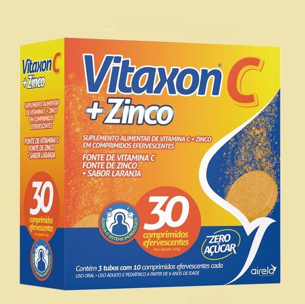 Imagem de Kit 3 Vitaminas Vitaxon C+Zinco Com 30 Comprimidos - Airela