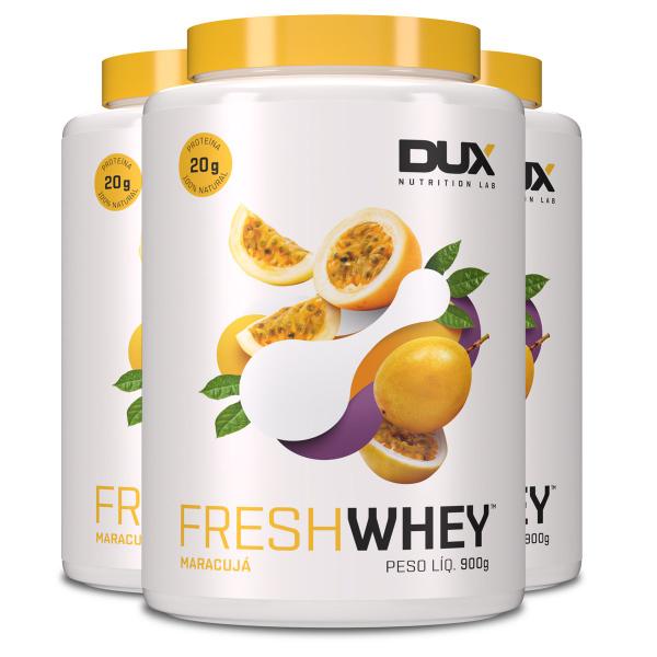 Imagem de Kit 3 Whey Protein Fresh Dux Maracujá 900g